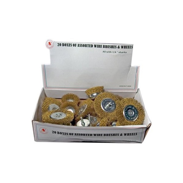 A E S Industries WIRE BRUSHES & WHL DSPLY ASST 20 PC AD1820 - main